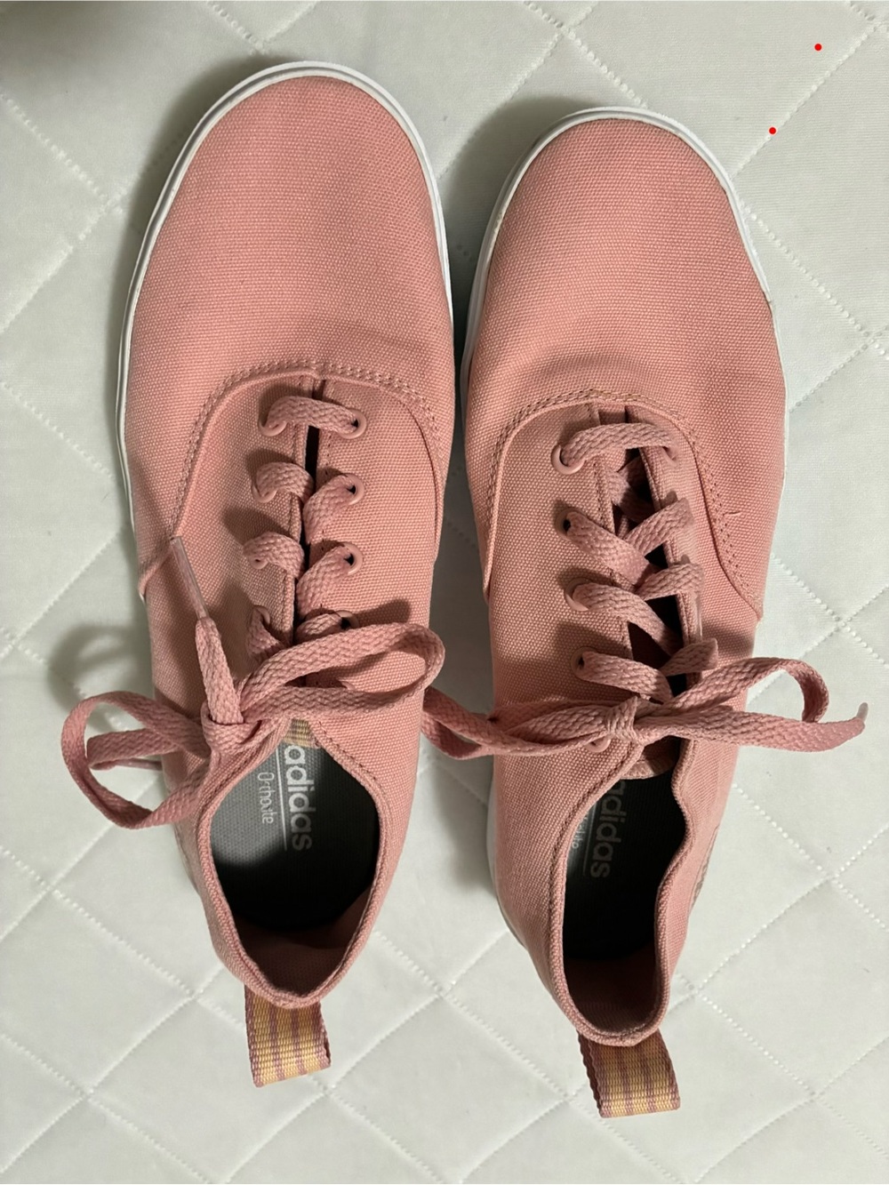 adidas Women's Dusty Pink Canvas Lace-Up Trainers